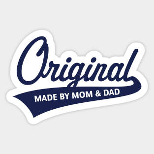 Original – Made By Mom And Dad (Birth / Baby / Navy) Sticker